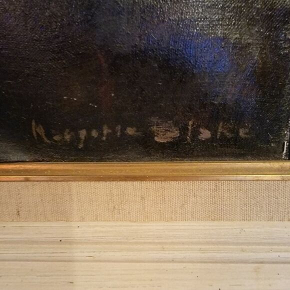 Hauntingly Beautiful Marjorie Blake Clown Painting – Large Framed Vintage Art - Picture 7 of 8